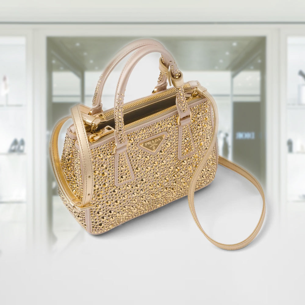 PRD Galleria satin mini-bag with crystals