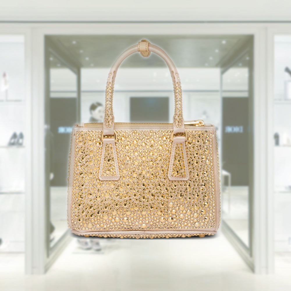 PRD Galleria satin mini-bag with crystals