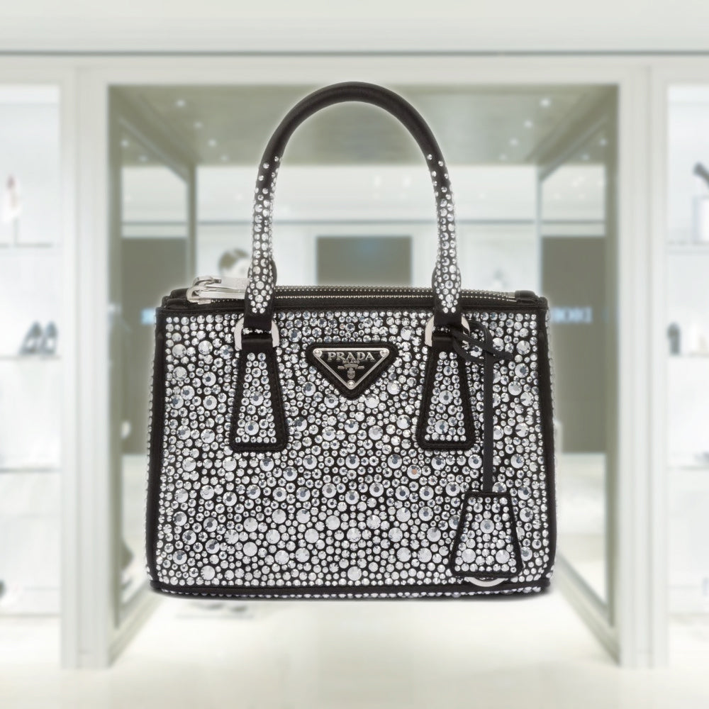 PRD Galleria satin mini-bag with crystals