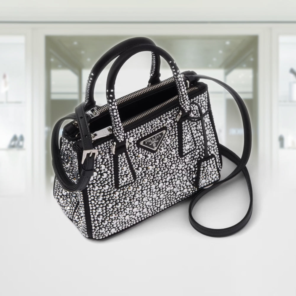 PRD Galleria satin mini-bag with crystals