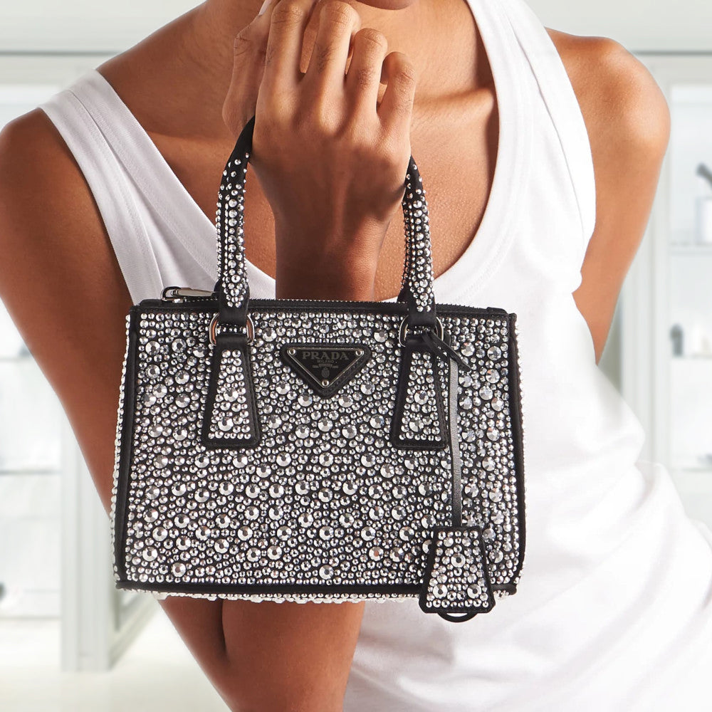 PRD Galleria satin mini-bag with crystals