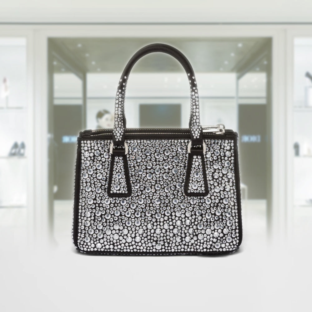 PRD Galleria satin mini-bag with crystals