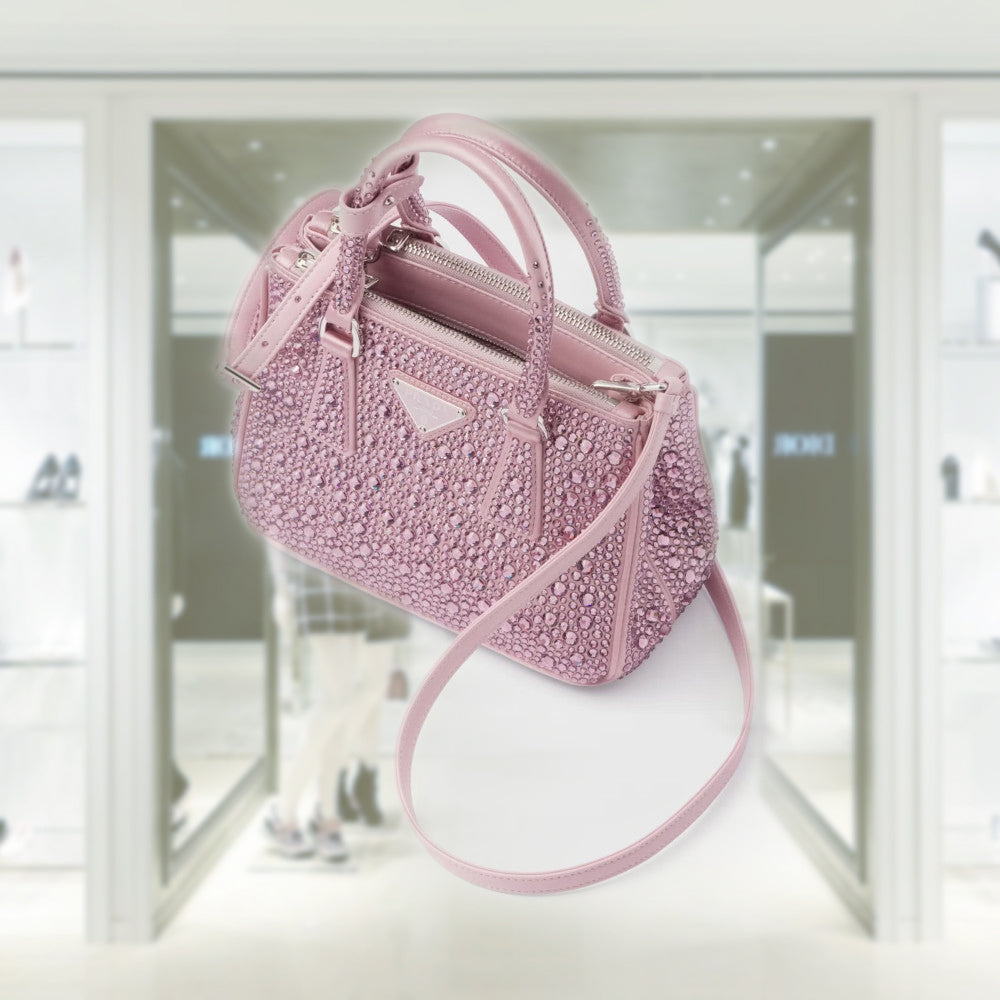PRD Galleria satin mini-bag with crystals
