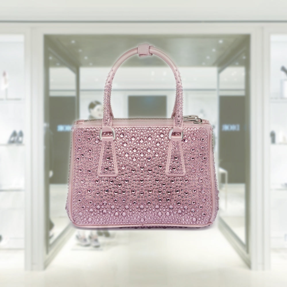 PRD Galleria satin mini-bag with crystals
