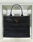 Large leather PRD Symbole bag with topstitching