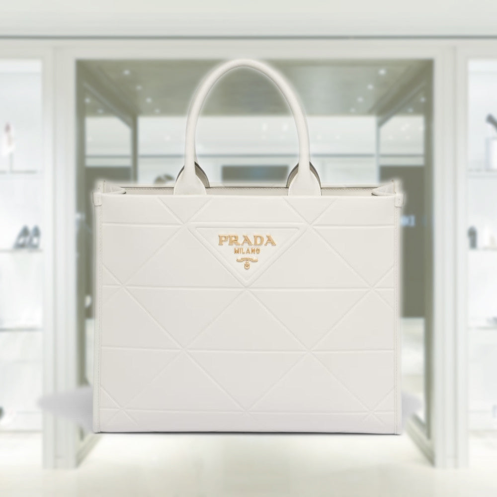 Medium leather PRD Symbole bag with topstitching