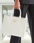 Medium leather PRD Symbole bag with topstitching