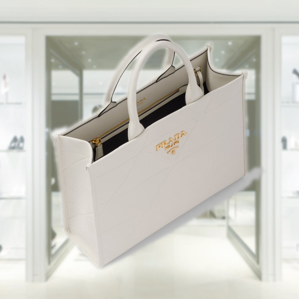 Medium leather PRD Symbole bag with topstitching
