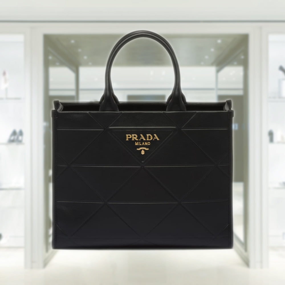 Medium leather PRD Symbole bag with topstitching