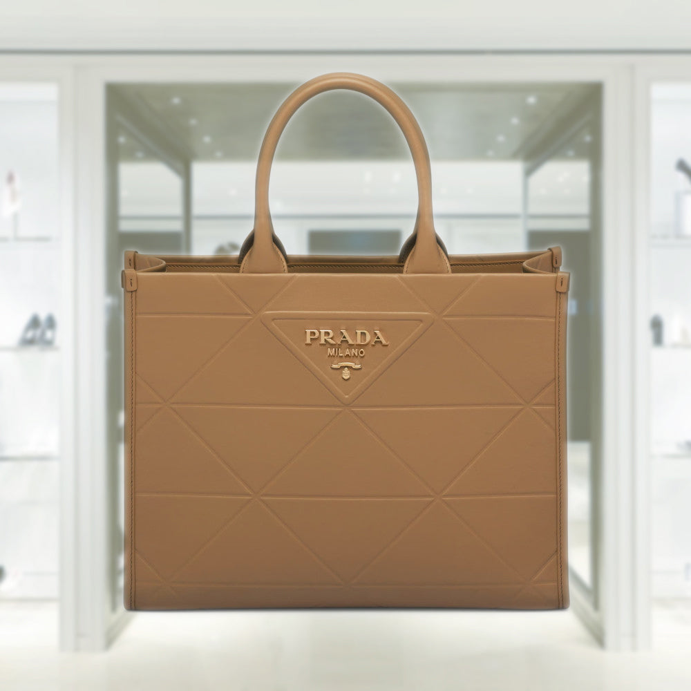 Medium leather PRD Symbole bag with topstitching