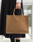 Medium leather PRD Symbole bag with topstitching