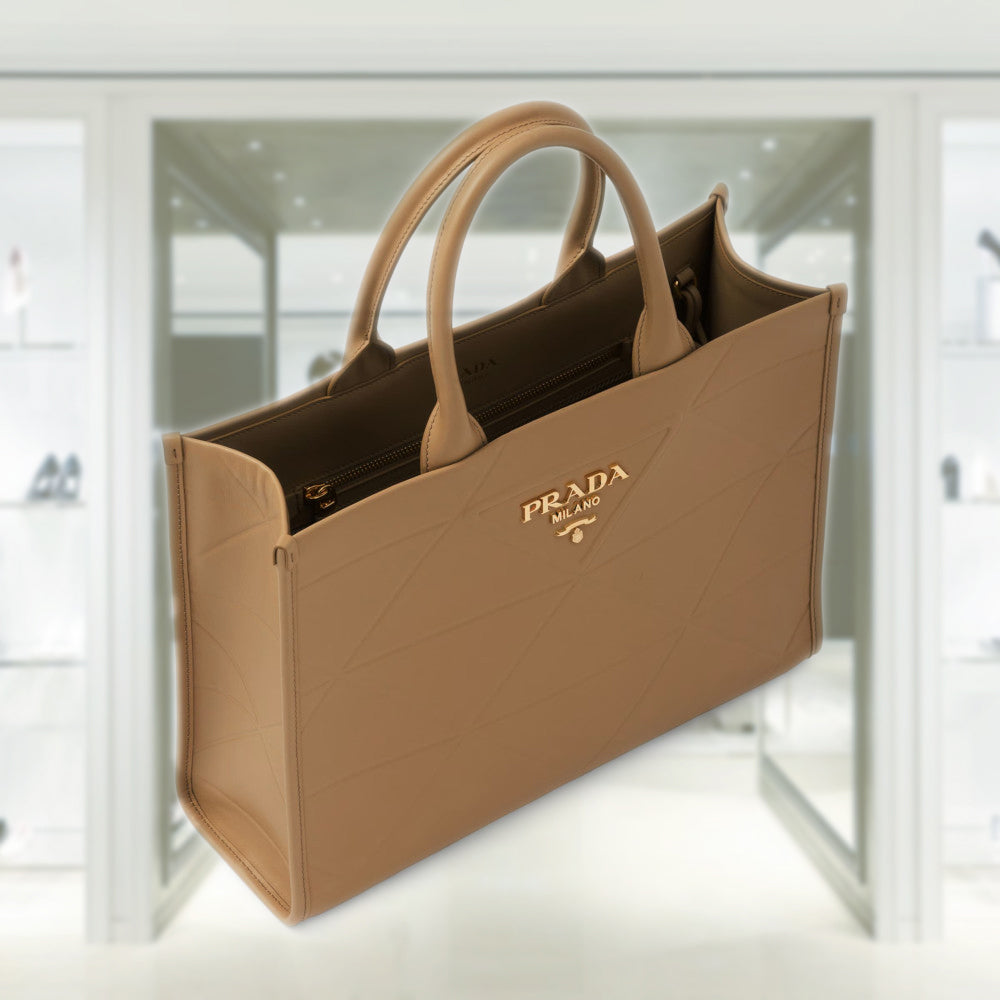 Medium leather PRD Symbole bag with topstitching