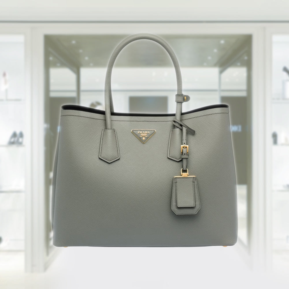 Medium Saffiano Leather Double PRD Bag