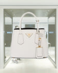 PRD Double Saffiano leather mini bag