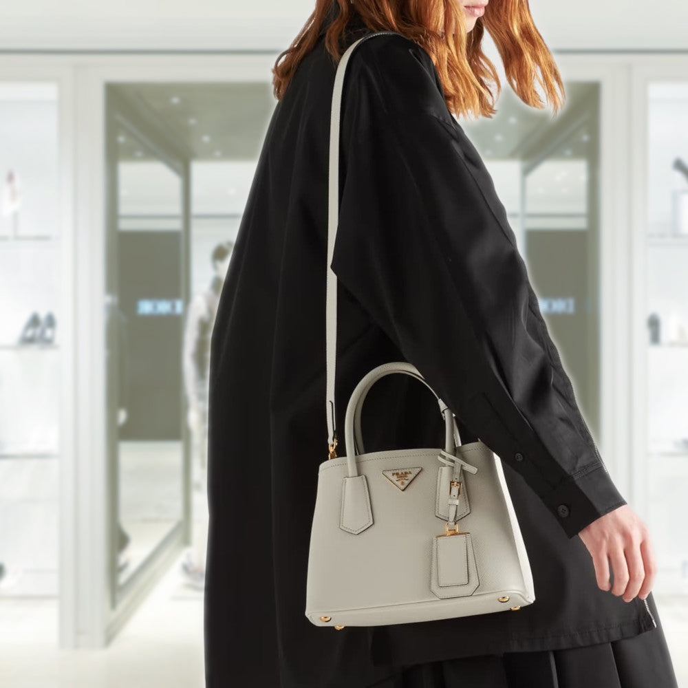 PRD Double Saffiano leather mini bag