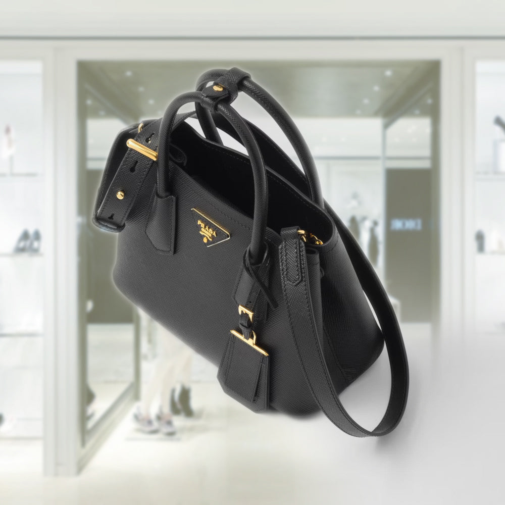 PRD Double Saffiano leather mini bag