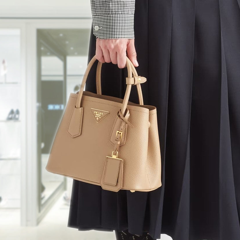 PRD Double Saffiano leather mini bag