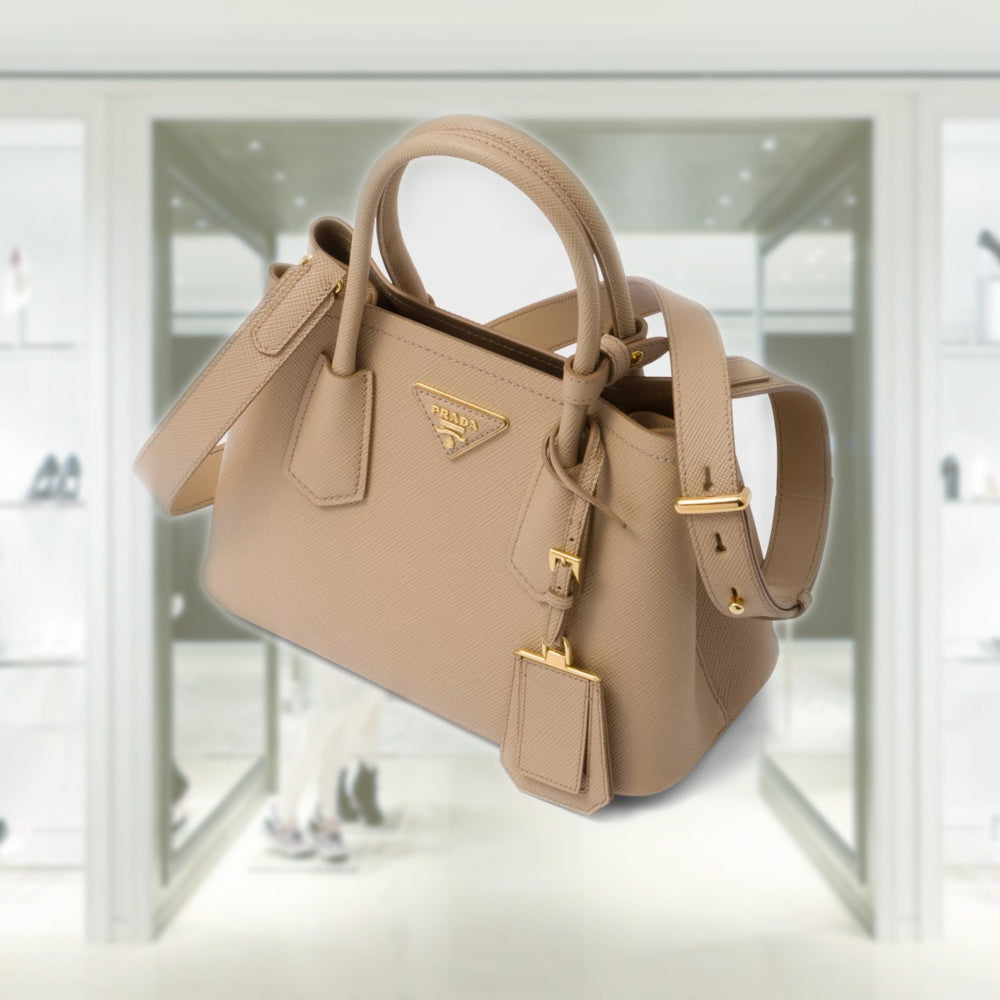 PRD Double Saffiano leather mini bag