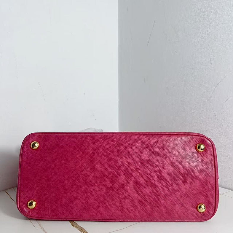 PRD Galleria Hot Pink Textured Calfskin Handbag Crossbody