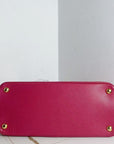 PRD Galleria Hot Pink Textured Calfskin Handbag Crossbody