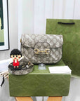 GCCI  Beige Mini Saddle Bag