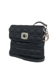 Christian D1OR Cannage Logo Charm Turn Lock Shoulder bag Black Vintage swmt7e