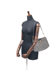 Christian D1OR  Trotter CD Logo Jacquard Leather Shoulder bag Navy Vintage 5f4tcg