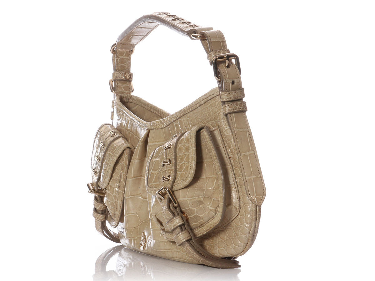 BBERRY Alligator Trench Shoulder Bag