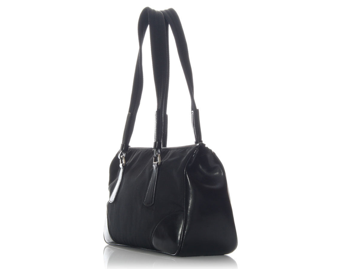 PRD Black Nylon Shoulder Bag