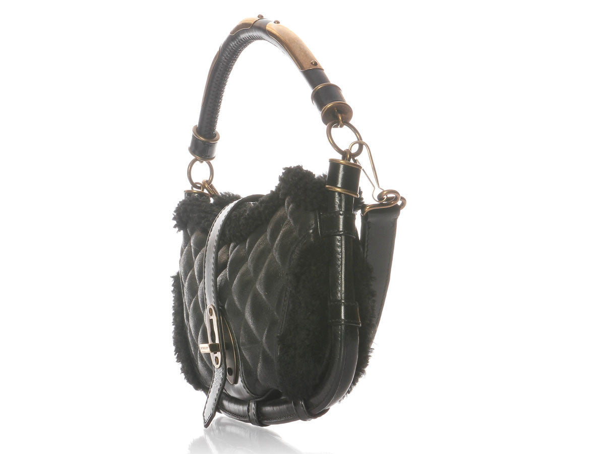 BBERRY Black Shearling Bag