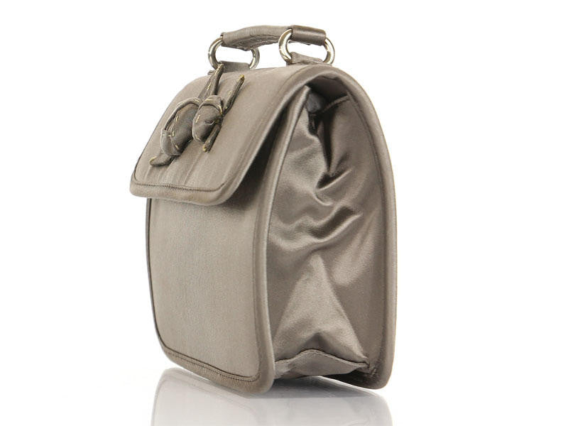 PRD Gray Satin Evening Bag