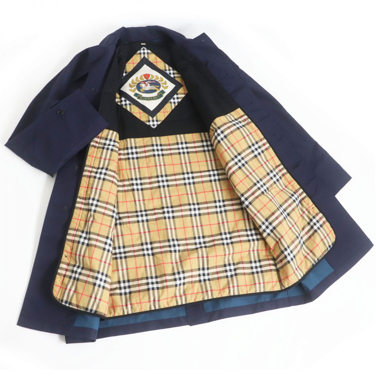 BBERRY Archive logo Nova check long coat