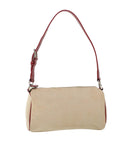 BBERRY Blue Label Shoulder Bag Canvas Beige Auth ti1213