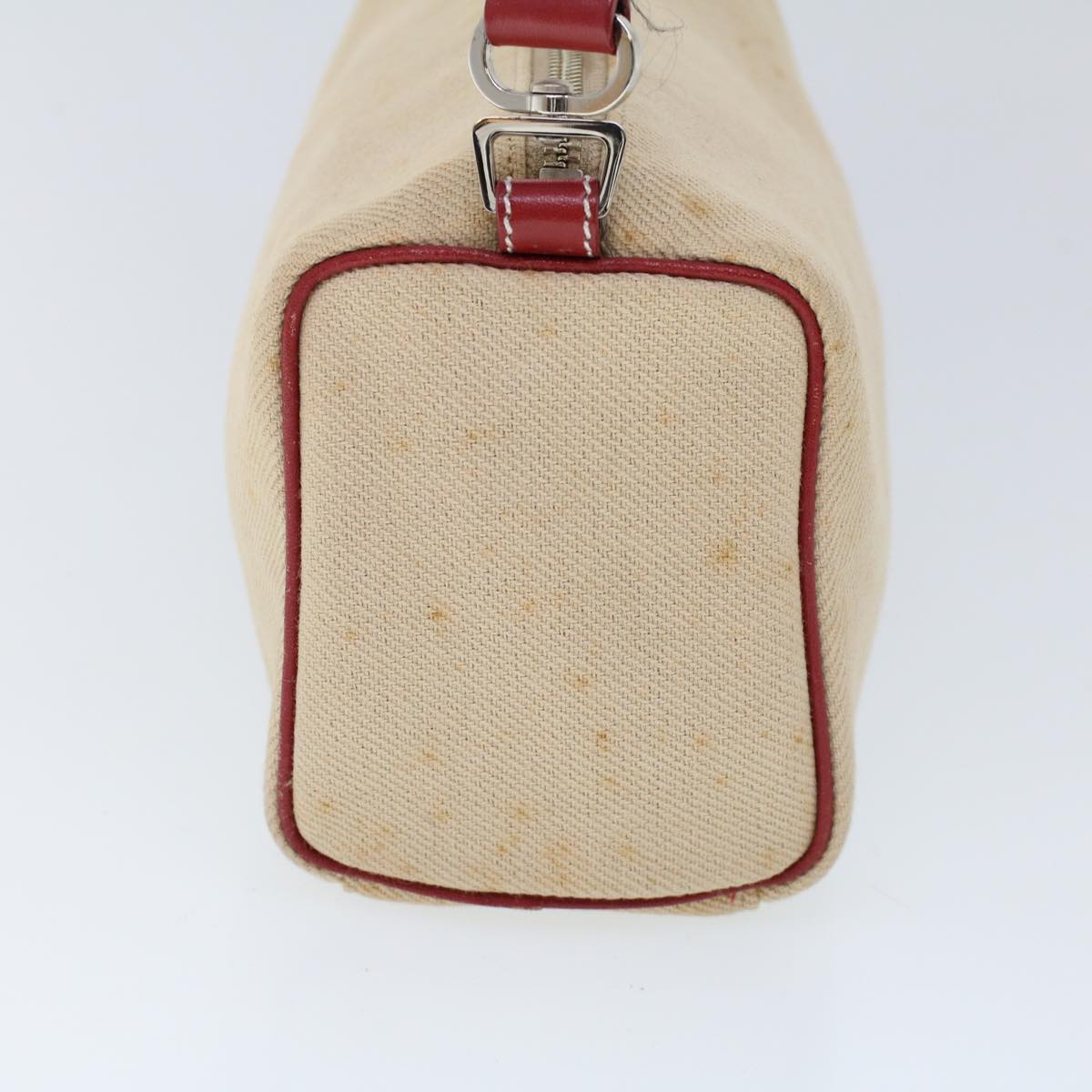BBERRY Blue Label Shoulder Bag Canvas Beige Auth ti1213