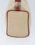 BBERRY Blue Label Shoulder Bag Canvas Beige Auth ti1213