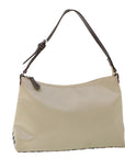 BBERRY Blue Label Shoulder Bag Nylon Beige Auth ti1219