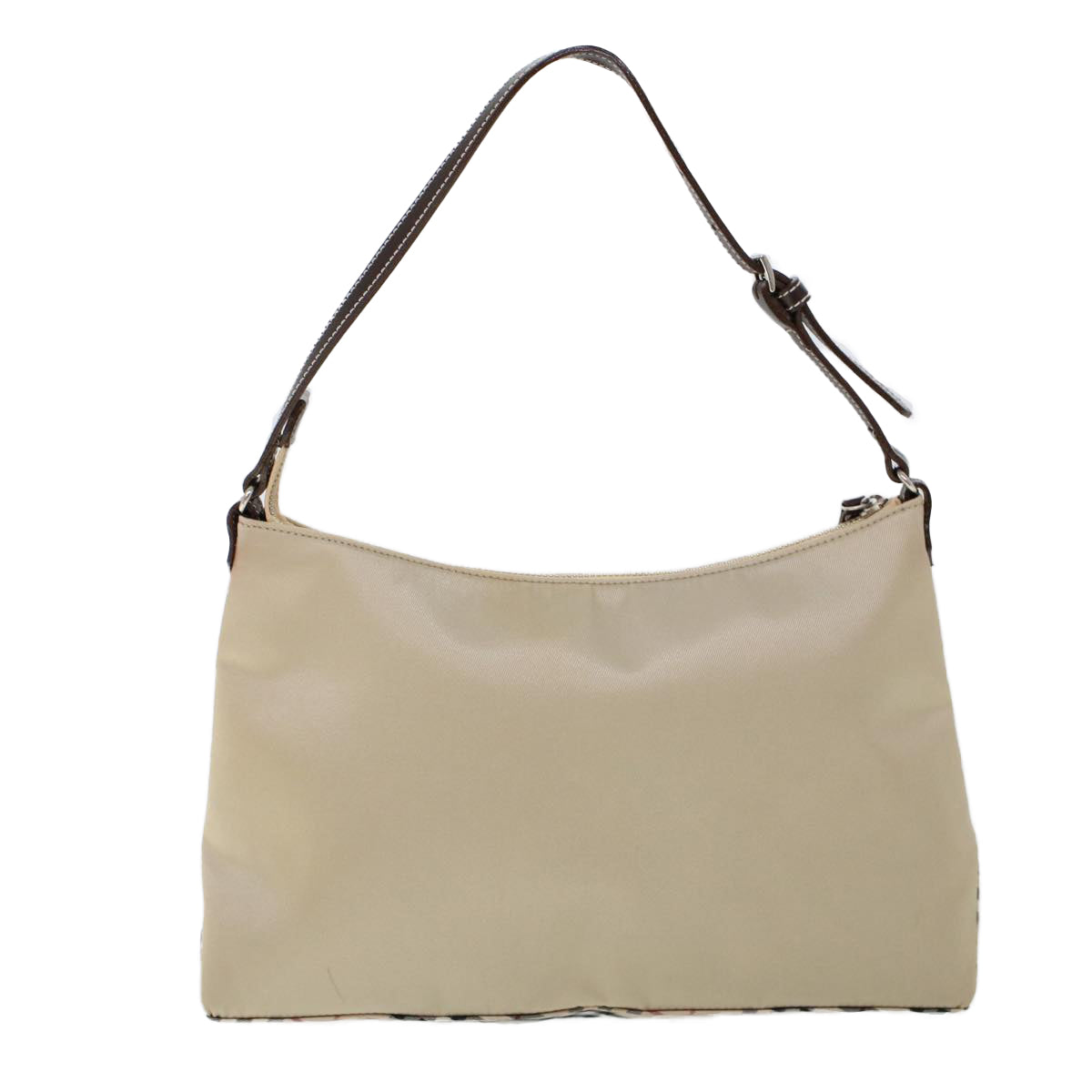 BBERRY Blue Label Shoulder Bag Nylon Beige Auth ti1219