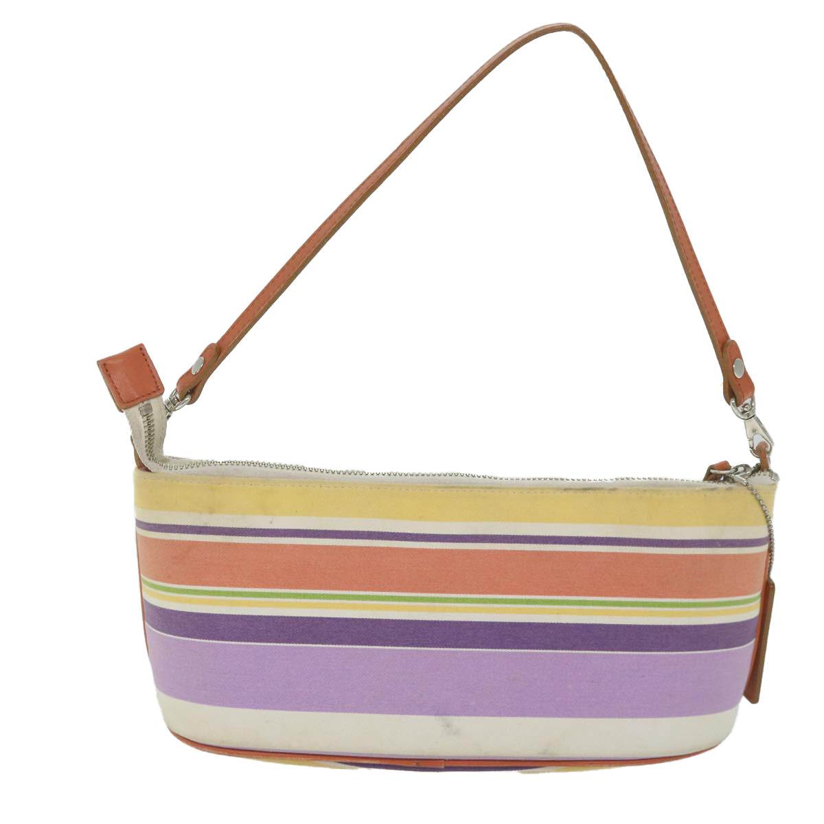 BBERRY Blue Label Shoulder Bag Canvas Multicolor Auth ti1389
