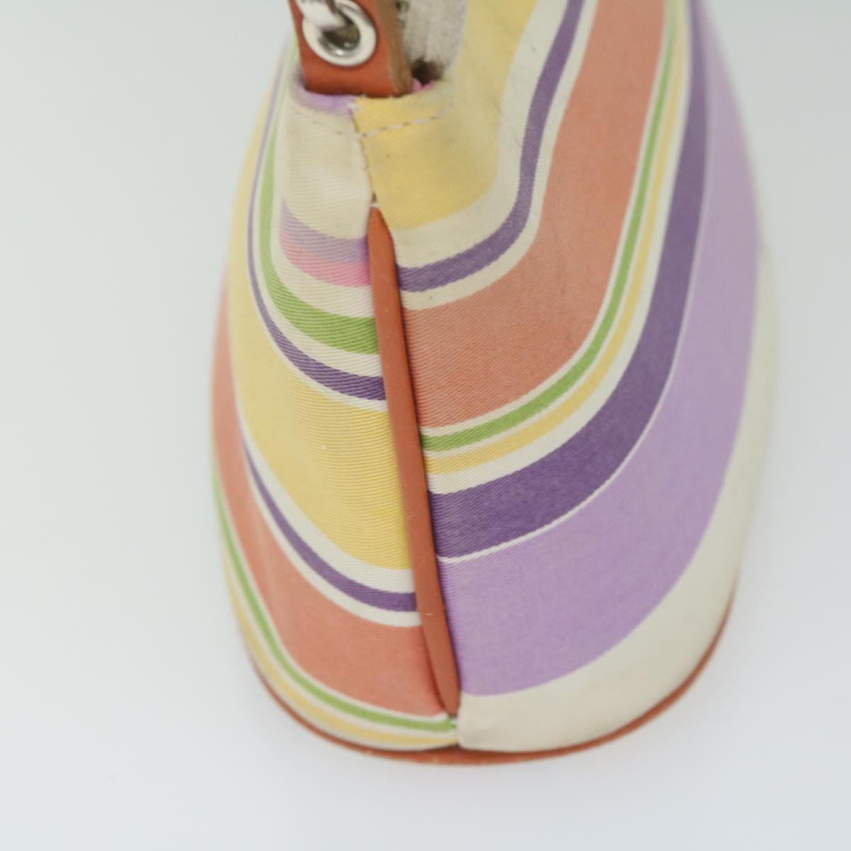 BBERRY Blue Label Shoulder Bag Canvas Multicolor Auth ti1389
