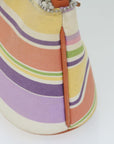 BBERRY Blue Label Shoulder Bag Canvas Multicolor Auth ti1389