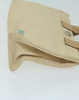 BBERRY Blue Label Hand Bag Canvas Beige Auth ti1470