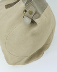 BBERRY Blue Label Tote Bag Canvas Beige Auth ti1476