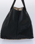BBERRY Blue Label Tote Bag Nylon Beige Auth ti1539