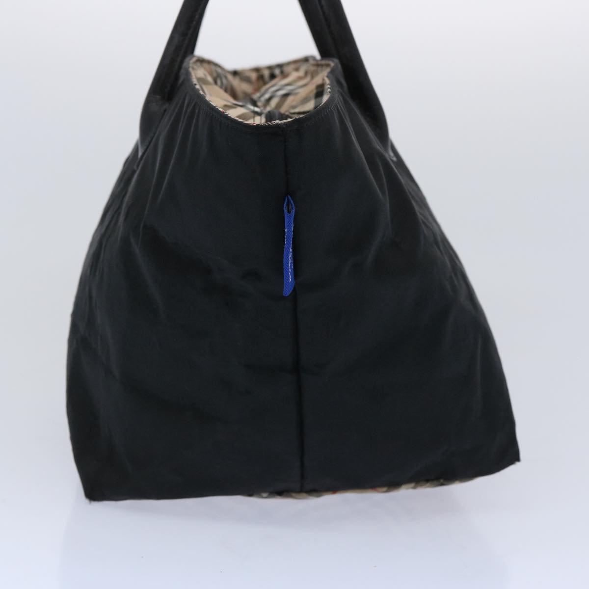 BBERRY Blue Label Tote Bag Nylon Beige Auth ti1539