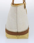 BBERRY Blue Label Tote Bag Canvas Beige Auth ti1544