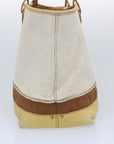 BBERRY Blue Label Tote Bag Canvas Beige Auth ti1544