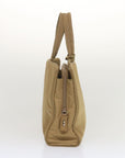 PRD Hand Bag Nylon Beige Auth ti1597
