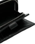 CHRISTIAN D1OR Black Quilted Lambskin Cannage Lady D1OR Wallet