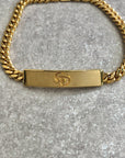Christian D1OR CD Logo Bracelet Gold Vintage bs7hwh