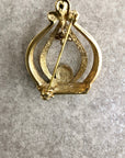 Christian D1OR Brooch Gold Vintage cejdz6